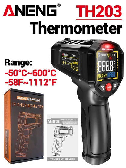 ANENG TH203 Infrared Thermometer – Non-Contact Gun for Instant -50°C to 600°C Readings