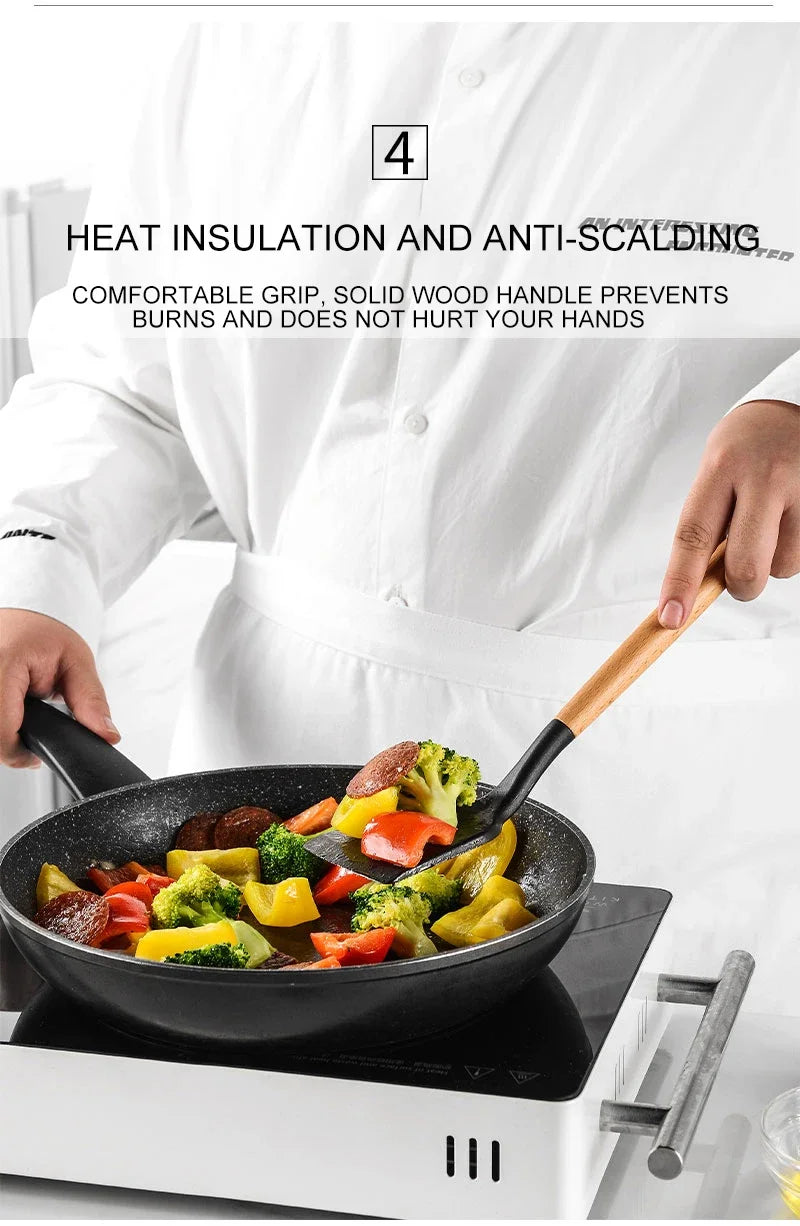 Kitchen Utensil Set Silicone BPA Free Kitchen Cooking Baking Tools Set Kitchen Accessories Gadgets Kitchenware With Container N.