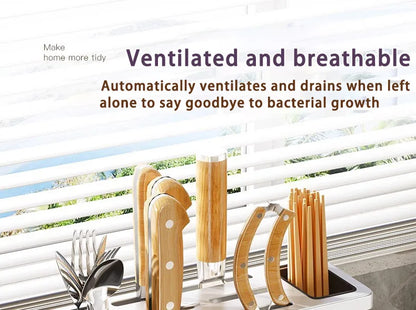 Kitchen Storage Rack Wall-Mounted Multifunctional Storage Knife Rack Detachable Stainless Steel With Multiple Brackets And Hooks