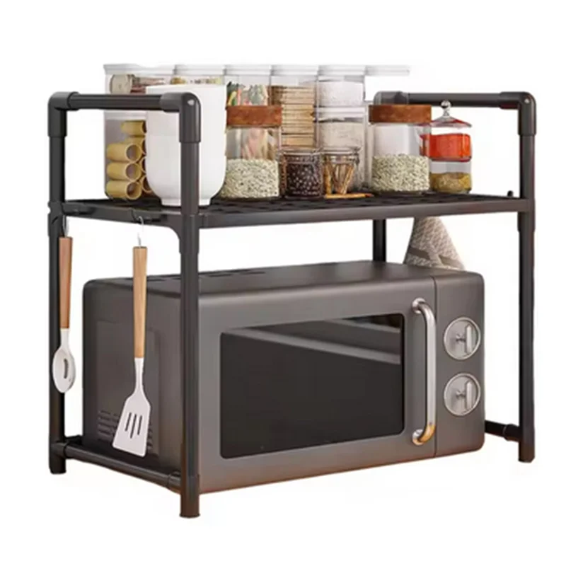 RALCA-Kitchen Storage Rack Multi-Layer Microwave Rack Adjustable Standing Countertop Condiment Oven Shelf Kitchen Accessorie