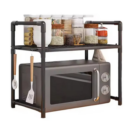 RALCA-Kitchen Storage Rack Multi-Layer Microwave Rack Adjustable Standing Countertop Condiment Oven Shelf Kitchen Accessorie