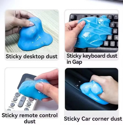 Magic Cleaning Slime Gel for Car Vents & Keyboards | Reusable Auto Interior & Computer Dust Remover - Reaches Every Crevice