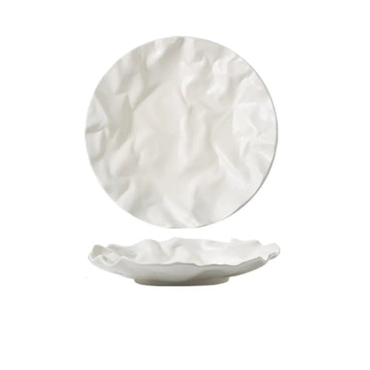 Kitchen Organizer Ceramic Western Cuisine Plate Reusable Creative Storage Dish Multi-Function Steak Plate Commercial