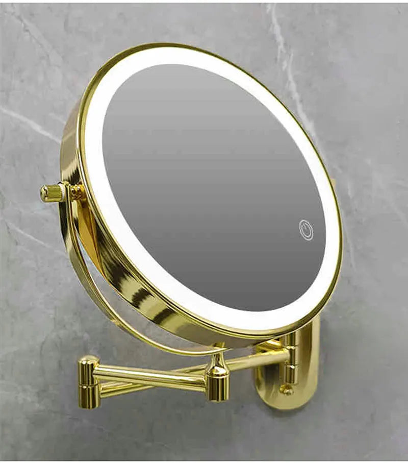 8 inch Makeup Mirror Chrome 3x/5x/7x/10x Magnifying Double Side USB Charging Bathroom 3 color light Smart Cosmetic Mirrors