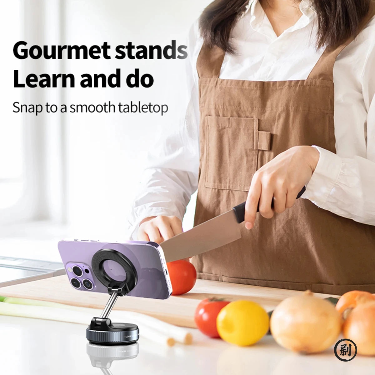 Mechanical Vacuum Suction Magnetic Car Phone Holder – 360° Rotating Universal Navigation Stand