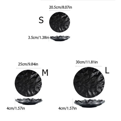 Kitchen Organizer Ceramic Western Cuisine Plate Reusable Creative Storage Dish Multi-Function Steak Plate Commercial