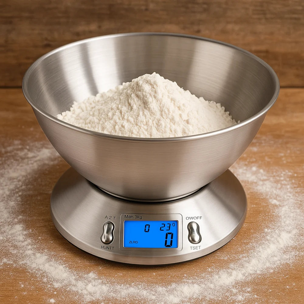 Kitchen Weight Tool Digital Kitchen Scale Stainless Steel LCD Screen Baking Scale High Accuracy 5000g/1g Cooking Scale Vegetable