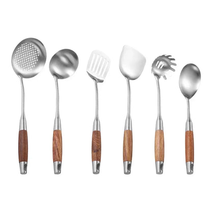 1 Pc Kitchen Utensil 304 Stainless Steel Cookware Rosewood Handle Spatula Household Cooking Baking Tools Kitchen Dining & Bar