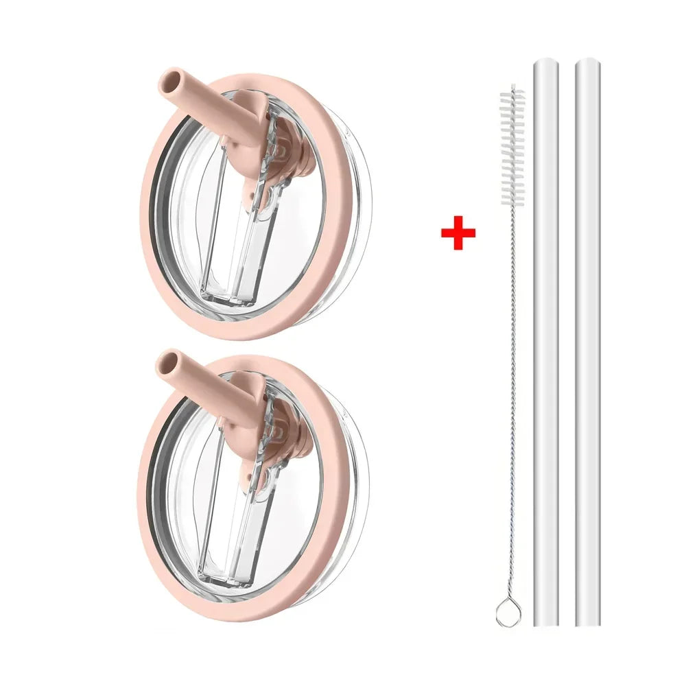 40oz Flip Straw Leak-Proof Lid – Replacement Tumbler Cover for Stanley Cup with Spill-Proof Straw