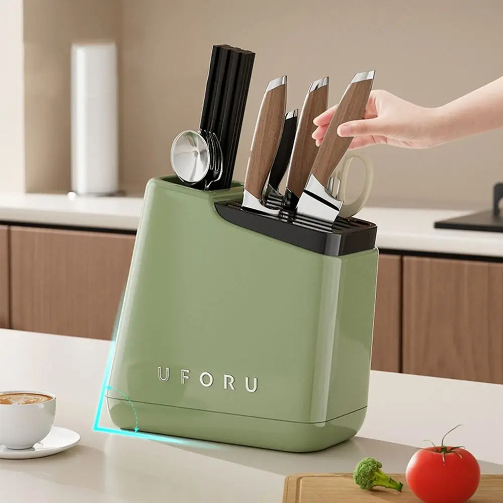 Stable Knives Storage Rack Large Capacity Anti-slip Chopstick Bucket Space Saving Plastic Cutlery Organizer Kitchenware