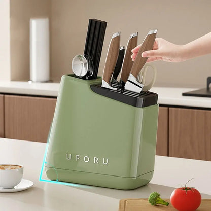 Stable Knives Storage Rack Large Capacity Anti-slip Chopstick Bucket Space Saving Plastic Cutlery Organizer Kitchenware