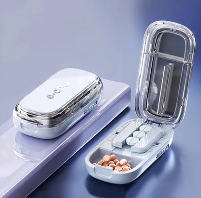 3-in-1 Medicine Cutter – Portable Pill Splitter & Tablet Divider for Half, Third & Quarter Doses