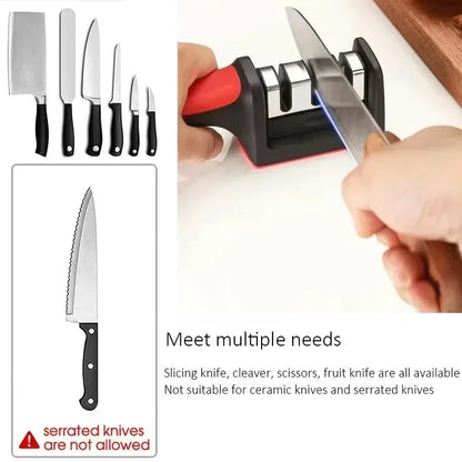 3-Segment Knife Sharpeners for Kitchen Knives Stainless Steel Three-Purpose Sharpening Stone for Kitchen Tools