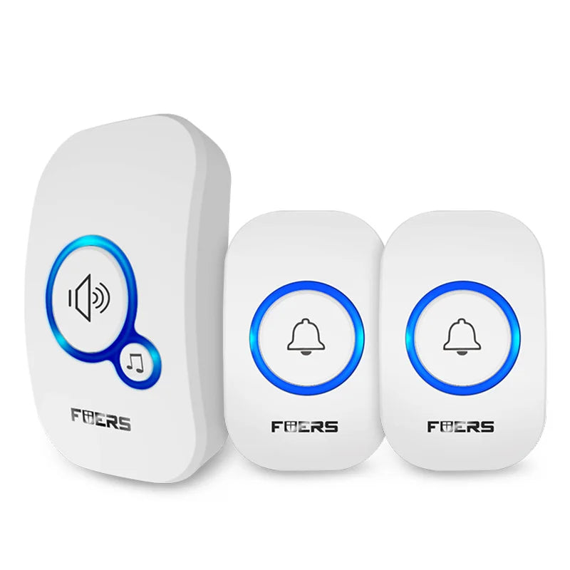 Fuers Wireless Doorbell – Waterproof Smart Chime with 32 Tunes, Battery-Powered for Home, Store & Hotel