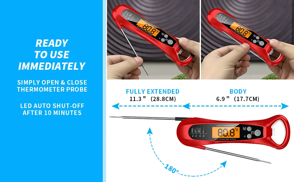 kitchen things Meat Thermometer Digital IP67 Waterproof Kitchen Cooking Food Fast Measurement Thermometer 2 Probes BBQ Grill Oil