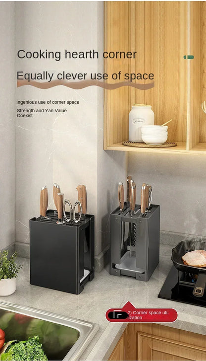 Multi-Functional Kitchen Accessories Knife Rack Kitchen Knife Rack Knife Rack Kitchen Draining Magnetic Kitchenware Knife Block