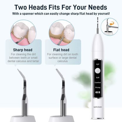 Schoben Ultrasonic Dental Scaler – Electric Teeth Tartar, Plaque & Stain Remover