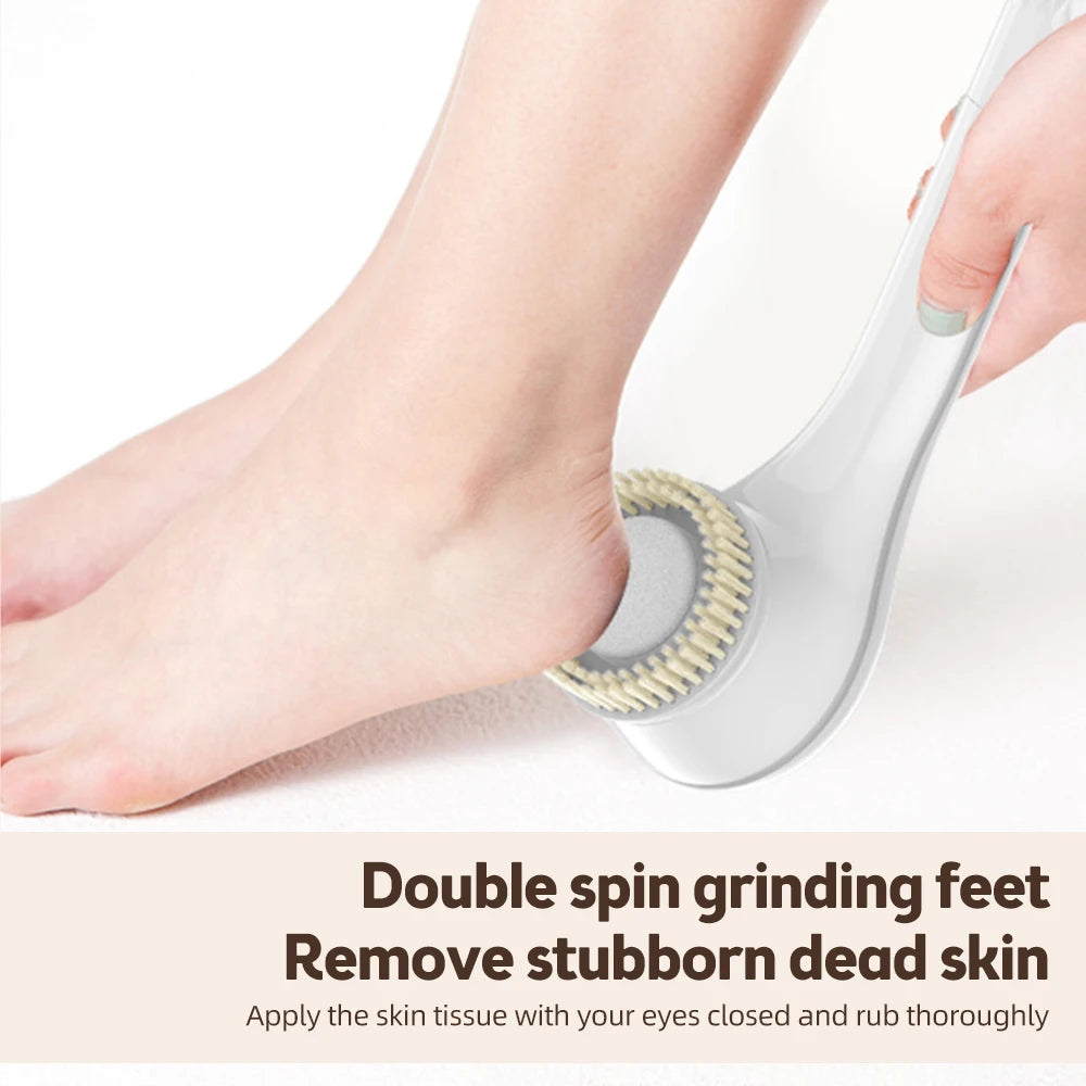 Electric Shower Brush – Rechargeable IPX7 Waterproof, 3-Speed 6-in-1 Wireless Body Scrubber