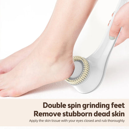 Electric Shower Brush – Rechargeable IPX7 Waterproof, 3-Speed 6-in-1 Wireless Body Scrubber