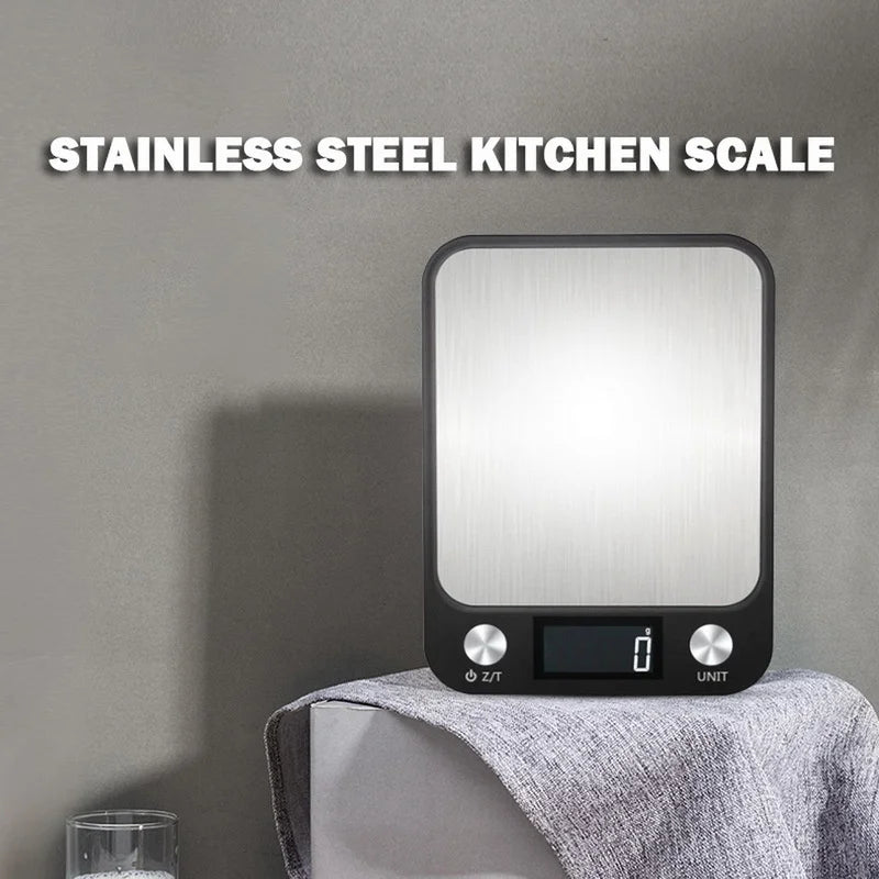 Kitchen Scale 5/10/15Kg Weighing Food Coffee Balance Digital Scales Stainless Steel Design Cooking and Baking Measuring Tools