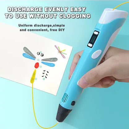 3D Printing Pen with 9M PLA Filament – High-Temperature 3D Drawing & Graffiti Tool for Kids, Creative Toy Gift