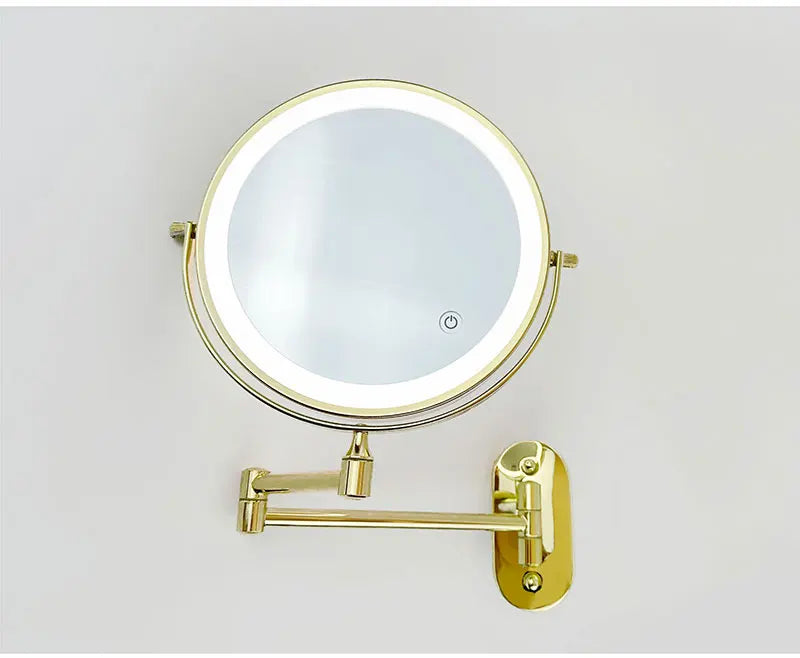 8 inch Makeup Mirror Chrome 3x/5x/7x/10x Magnifying Double Side USB Charging Bathroom 3 color light Smart Cosmetic Mirrors