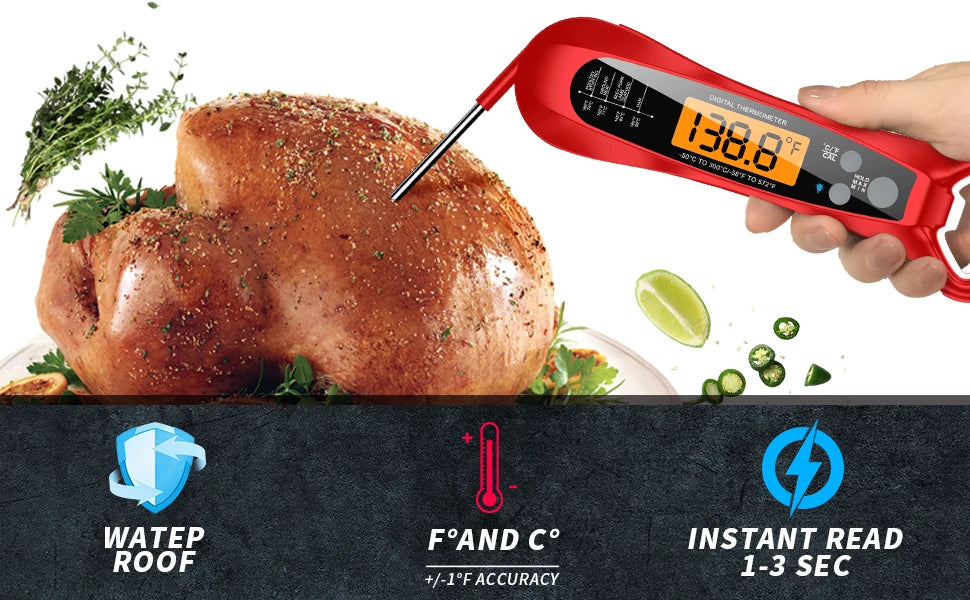 kitchen things Meat Thermometer Digital IP67 Waterproof Kitchen Cooking Food Fast Measurement Thermometer 2 Probes BBQ Grill Oil