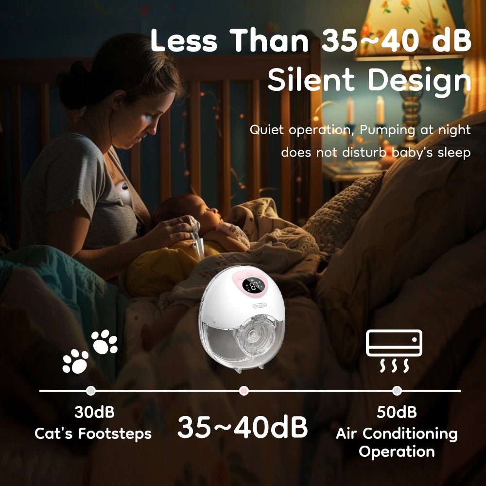 MAMIJOY EB50 Wearable Electric Breast Pump – Silent, Hands-Free, 4 Modes & 36 Suction Levels with Travel Bag, Dust-Proof Cover & 19/24mm Flanges