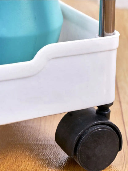 1pcs 3/4-Tier Rolling Utility Cart – Slim Movable Storage Rack & Organizer Shelf for Kitchen, Bathroom, Living Room