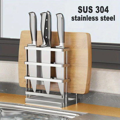 NEW Kitchen Knife Organizer 304 Stainless Steel Knife Holder for Kitchen Counter Kitchen Accessories Storage for Knife Organizer