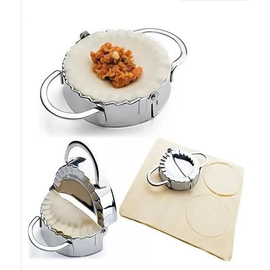Stainless Steel Dumpling Mold Press – Eco-Friendly Manual Kitchen Tool, 9.5/12.5/15.8cm