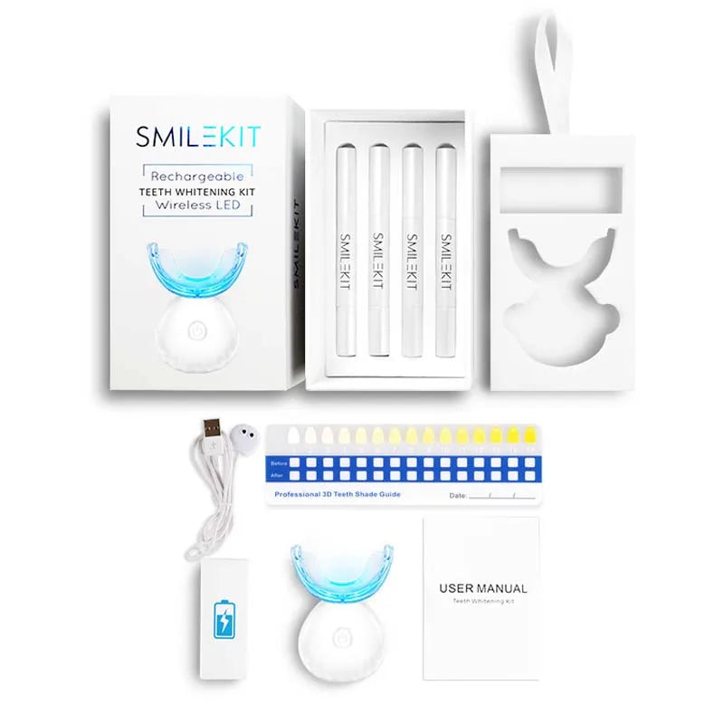 Tooth Whitening Kit Dental Led Wireless Teeth Whitening Kits With Led Light and Gel