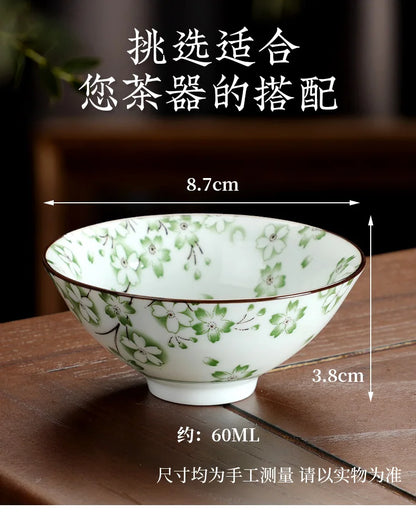 Kitchen Single Tea Cups Latest Design Traditional China Drinking Tea Cups Blue White Utensils Tazas De Té House Accessories