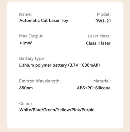 Automatic Cat Laser Toy – Interactive Adjustable Electric Smart Pet Toy for Indoor Cats & Dogs