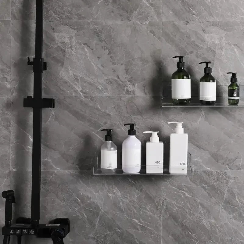 Kitchen Multifunctional Seasoning Rack Wall-Mounted Acrylic Display Rack Home Decoration Bathroom Kitchen Essential