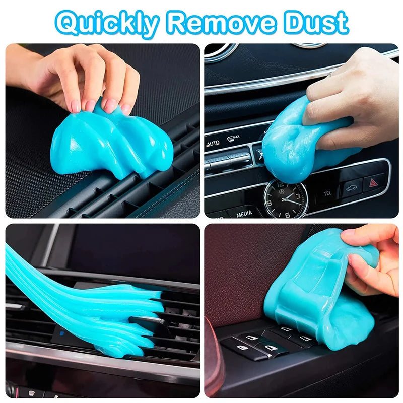 Magic Slime Cleaning Gel for Car Vents & Keyboard - Reusable Auto Interior & Computer Dust Remover | Reaches Every Crevice