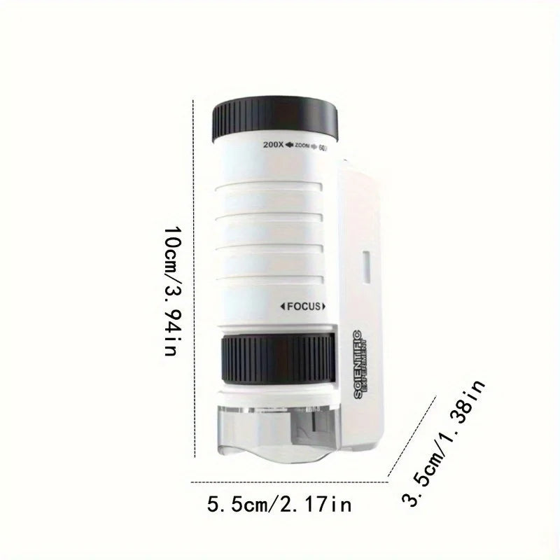 Handheld Microscope Kit for Kids – Home School Science Lab Educational Toy, Biological Exploration Birthday Gift