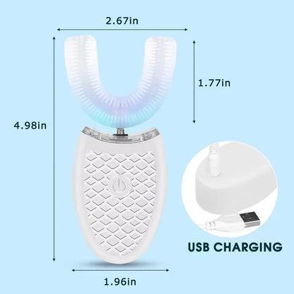 Home Use Teeth Whitening Kit with 5 LED Blue Lights 30 Mins Battery Version Powder Version