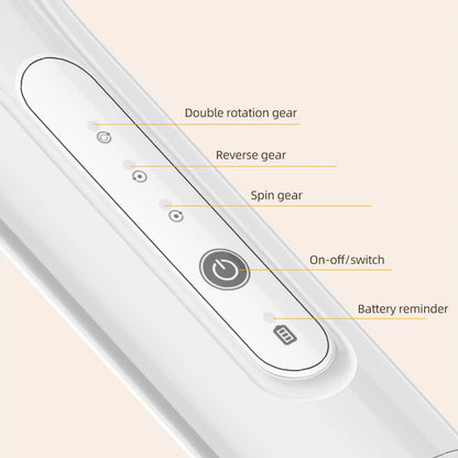 Electric Shower Brush – Rechargeable IPX7 Waterproof, 3-Speed 6-in-1 Wireless Body Scrubber