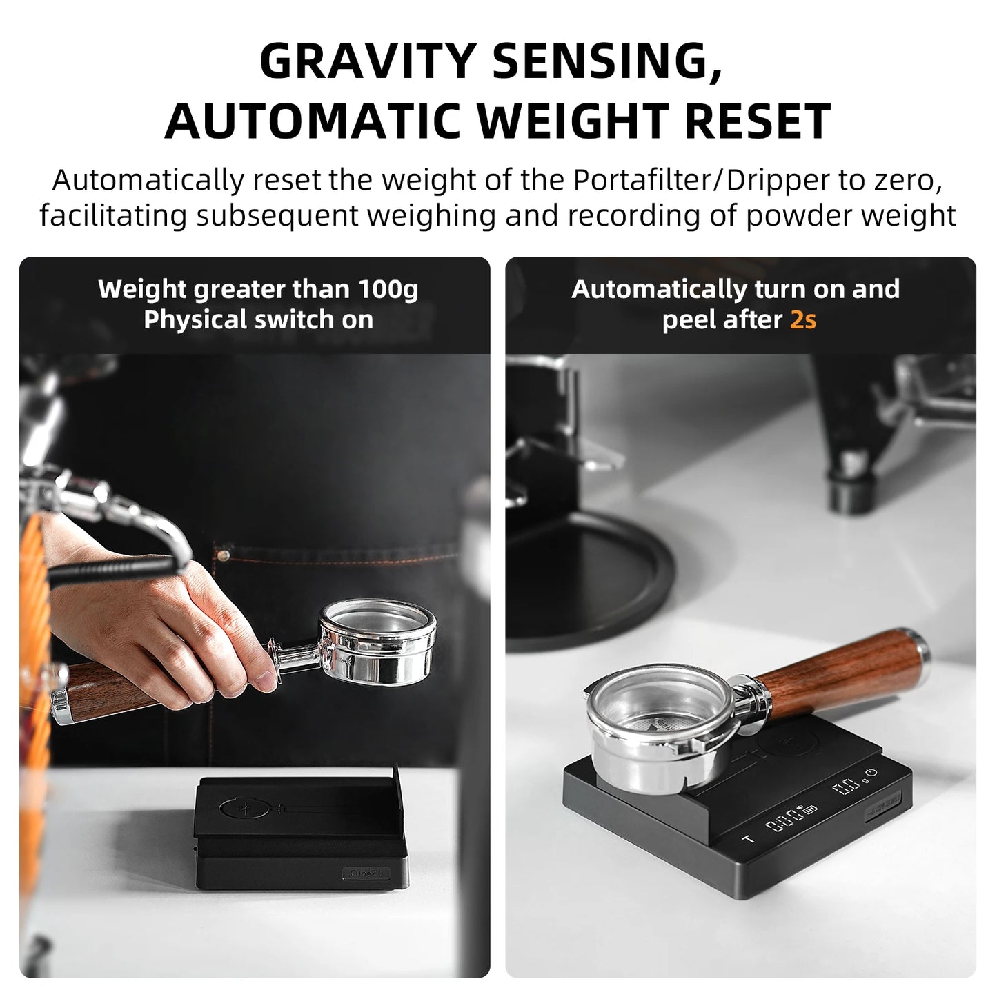 MHW-3BOMBER Digital Coffee Scale – High-Precision Rechargeable Espresso Kitchen Scale