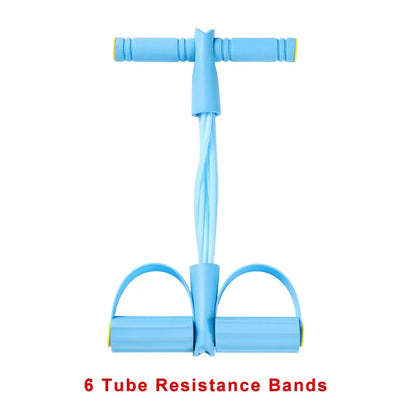 4-Level Resistance Bands with Non-Slip Handles for Abs, Core Strength & Home Fitness