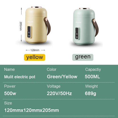 Portable Electric Hot Water Cup & Mini Rice Cooker – Fast Heating Stew Pot for Soup, Porridge & Travel Cooking