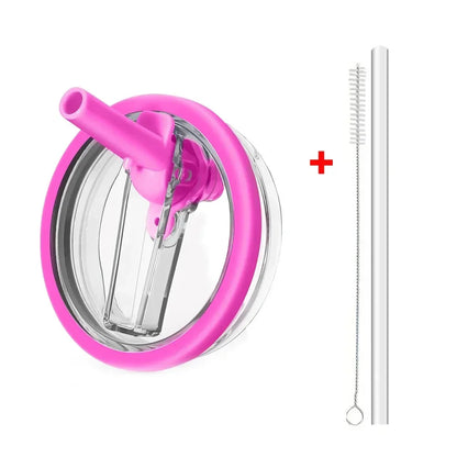 40oz Flip Straw Leak-Proof Lid – Replacement Tumbler Cover for Stanley Cup with Spill-Proof Straw