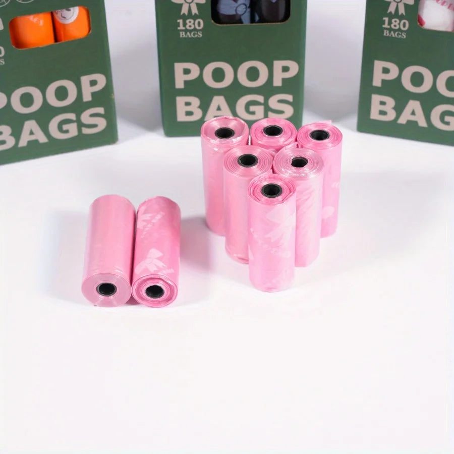 120-Pack Extra Thick Dog Poop Bags – Leakproof Waste Bags in Pink & Purple, High-Quality Polyethylene