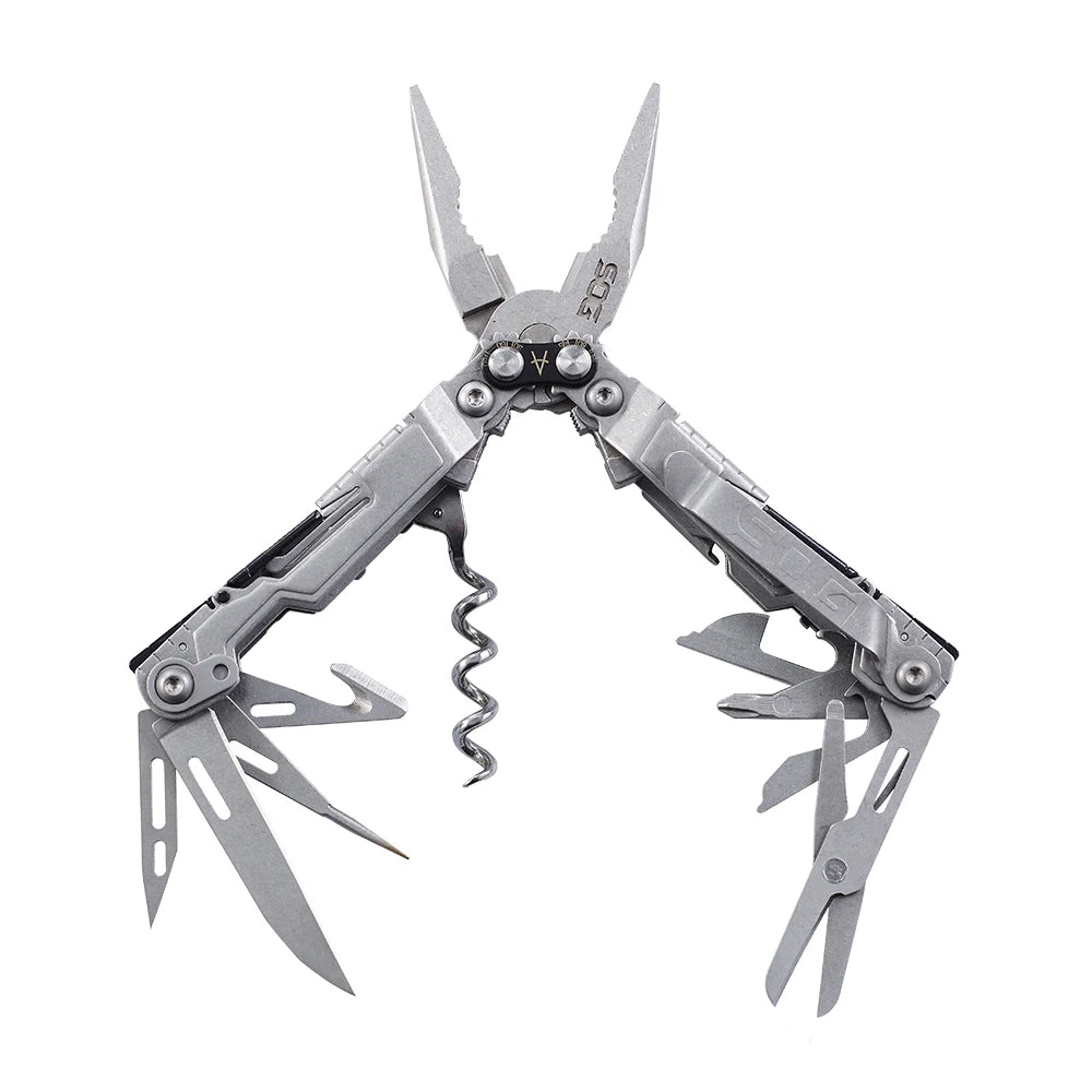 SOG PowerLitre 19-in-1 EDC Multi-Tool – Folding Pliers, Knife & Scissors Portable Outdoor Tool