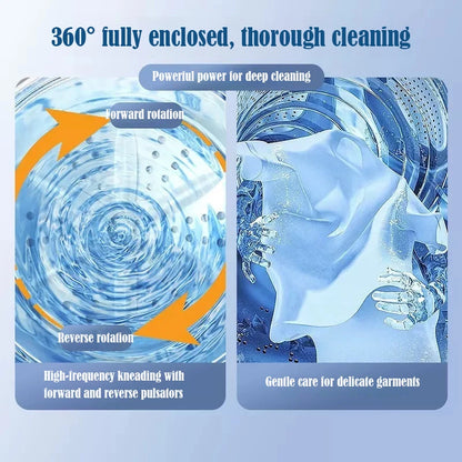 Mi Portable Wireless Washing Machine – 1.5L Mini Underwear & Socks Cleaner with LED Bucket