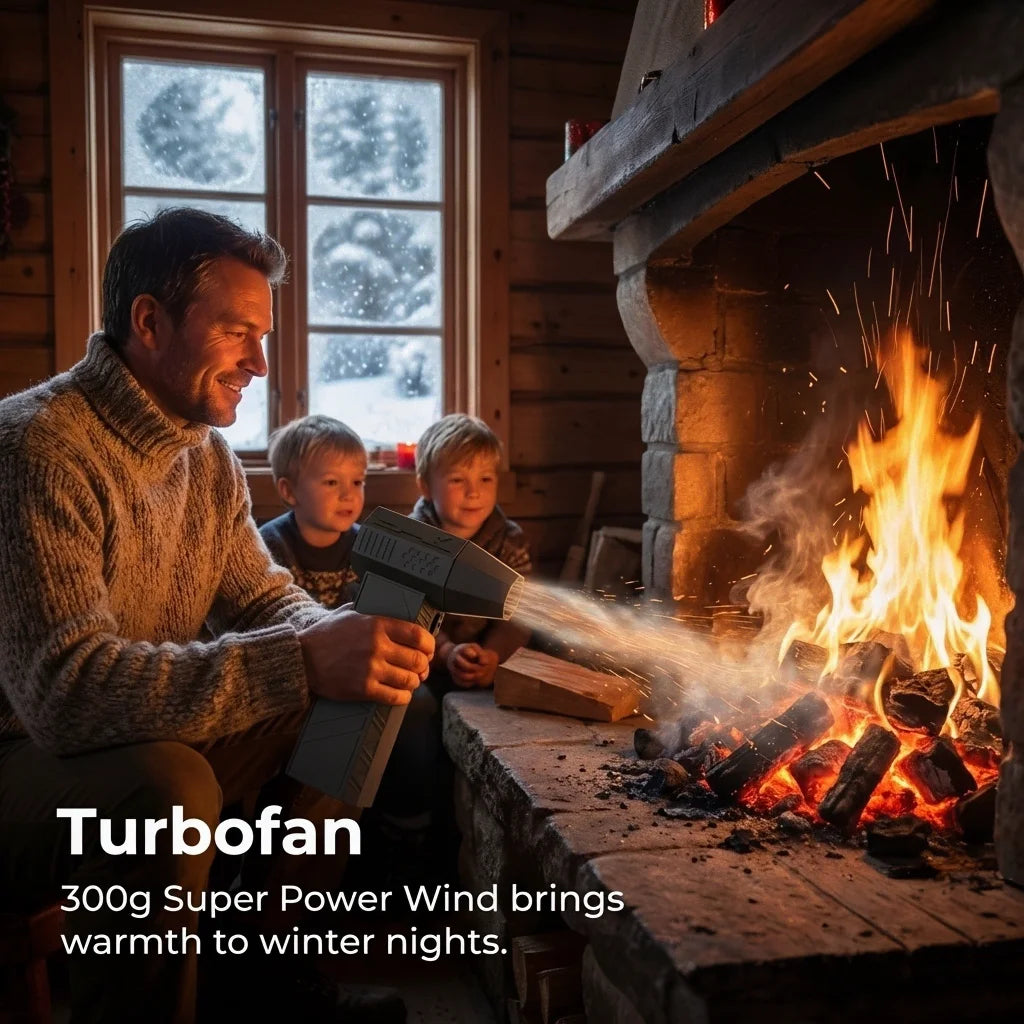 Violent Fan 400000RPM Brushless Turbo Jet Blower – 53m/s Powerful Air Blower & Vacuum Dust Cleaner, Type-C Fast Charging