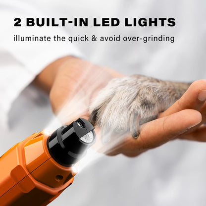 6-Speed Electric Dog Nail Grinder – Super Quiet Rechargeable Pet Nail Trimmer