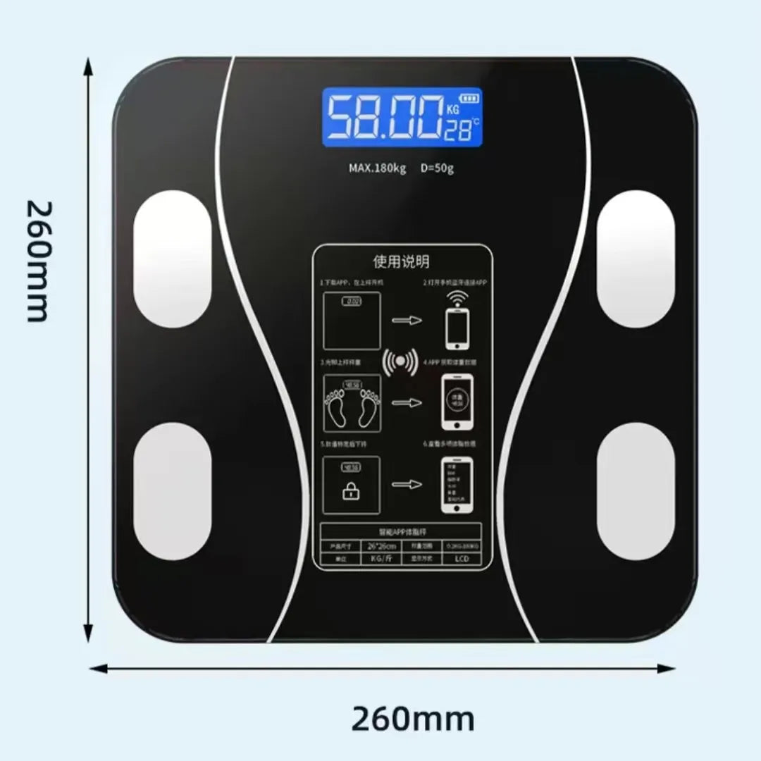 USB Intelligent Precise Body Fat Scale Small Electronic Weighing Scale Home Digital Scale Accurate Body Weight Fat Measurement
