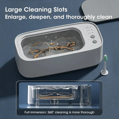 Mini Ultrasonic Cleaner – High-Frequency Vibration Cleaning Machine for Glasses, Jewelry & Pacifiers